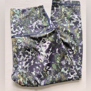 Lululemon tights in multi colour print